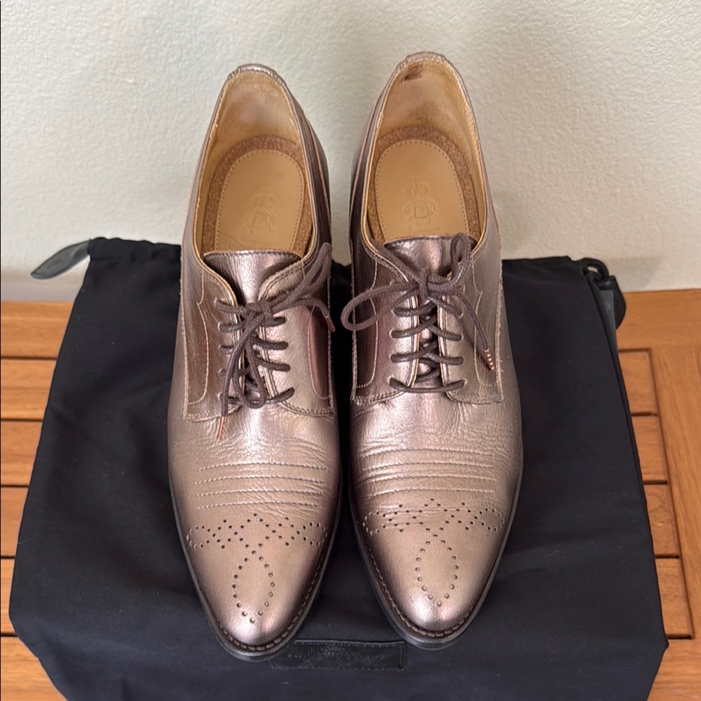 Excellent Office of Angela Scott Bronze Ms. Button 38.5 (Size 8 or 8.5)